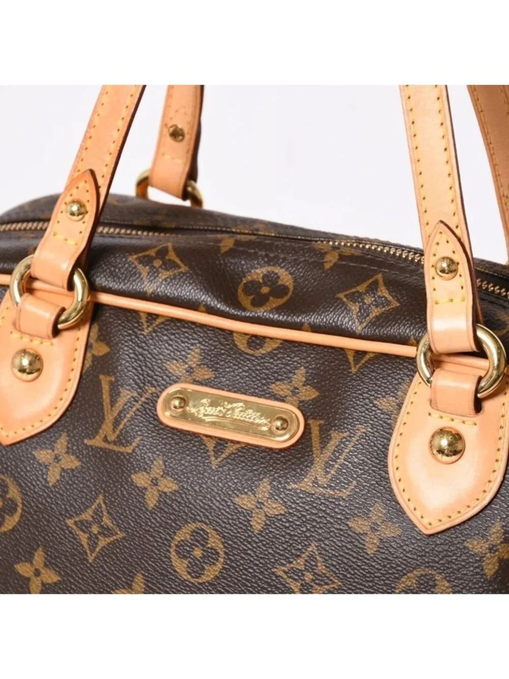 Louis Vuitton Montorgueil GM Shoulder Bag Brown Monogram Canvas Gold